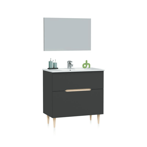 Móveis de casa de banho Opera 80 Antracita - Roble 80 x 80 x 45 cm