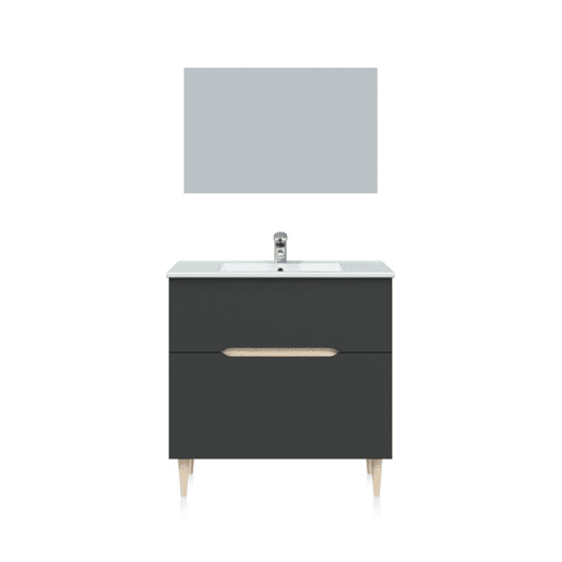 Móveis de casa de banho Opera 80 Antracita - Roble 80 x 80 x 45 cm