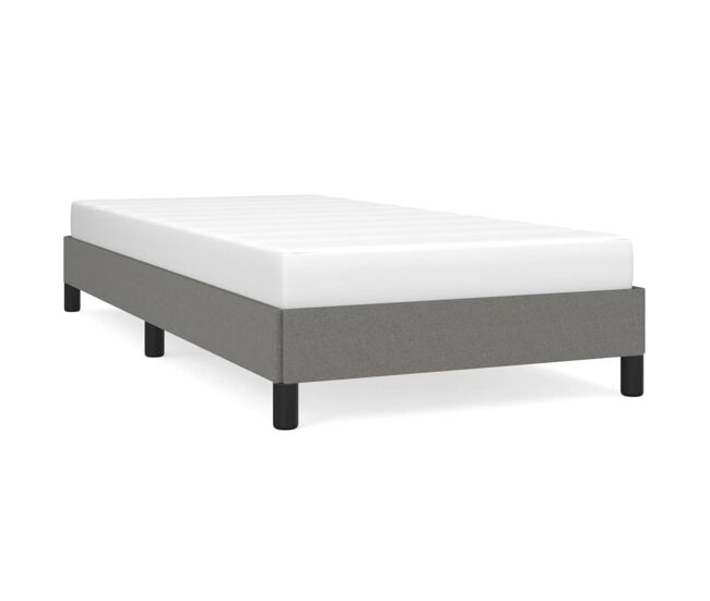 Estructura de cama de tela gris oscuro 80x200 cm