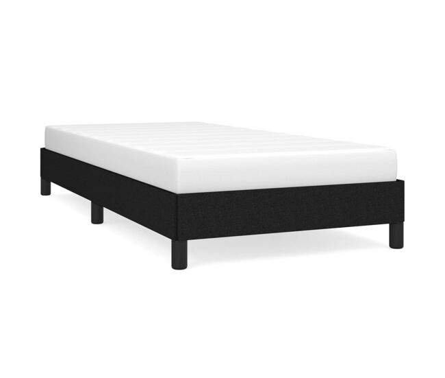 Estructura de cama de tela negro 80x200 cm