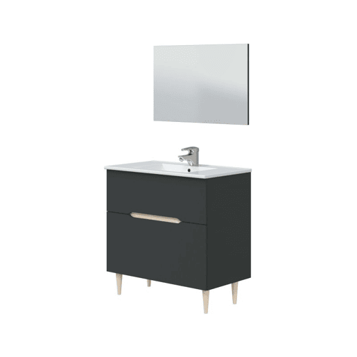 Móveis de casa de banho Lotto 80 Antracita - Roble 80 x 80 x 45 cm