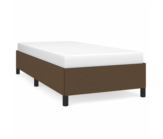 Estructura de cama de tela marrón 100x200 cm