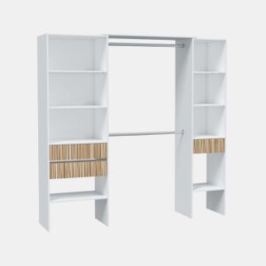 Roupeiro Ethna Blanco Artik (Blanco Mate) - Natur x 187 x 40 cm