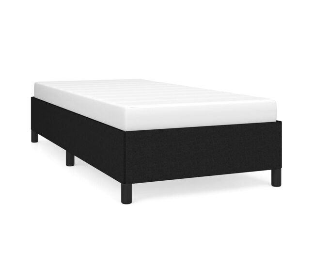 Estructura de cama de tela negro 80x200 cm