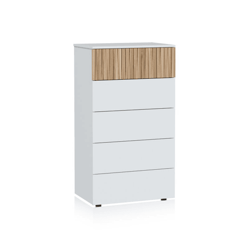 Cómoda Nitza Blanco Artik (Blanco Mate) - Natur 61 x 109 x 40 cm