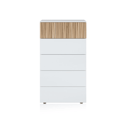 Cómoda Nitza Blanco Artik (Blanco Mate) - Natur 61 x 109 x 40 cm