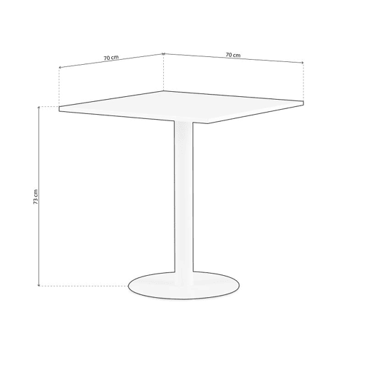 Mesa de exterior Glot Branco 70 x 73 x 70 cm