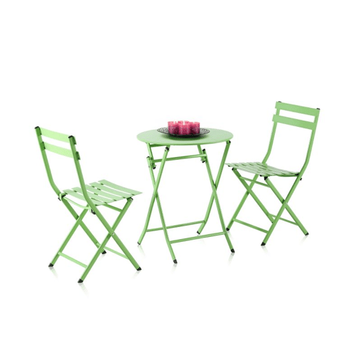 Conjunto de mesa e 2 cadeiras dobráveis para exterior Gio Pistacho 60 x 71,5 x 60 cm