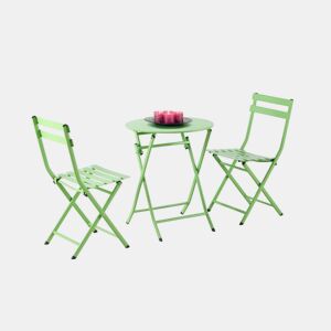 Conjunto de mesa e 2 cadeiras dobráveis para exterior Gio Pistacho 60 x 71,5 x 60 cm