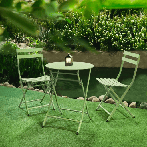 Conjunto de mesa e 2 cadeiras dobráveis para exterior Gio Pistacho 60 x 71,5 x 60 cm