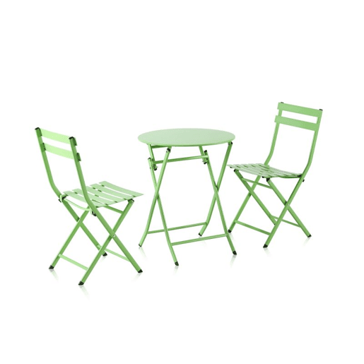 Conjunto de mesa e 2 cadeiras dobráveis para exterior Gio Pistacho 60 x 71,5 x 60 cm
