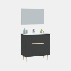 Pack baño Opera 80 Antracita - Roble 80 x 80 x 45 cm