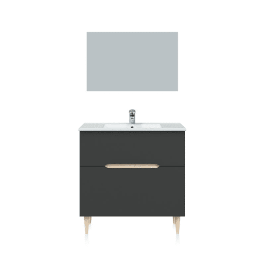 Pack baño Opera 80 Antracita - Roble 80 x 80 x 45 cm