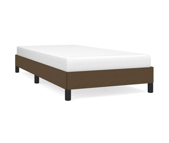Estructura de cama de tela marrón 90x190 cm