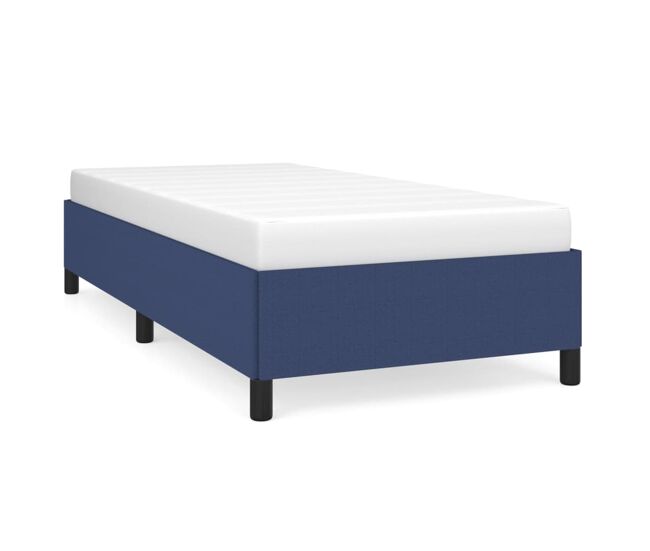Estructura de cama de tela azul 90x190 cm