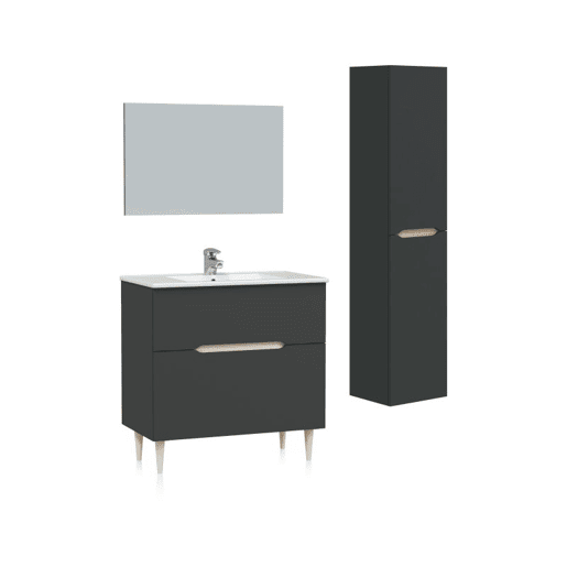 Pack de baño Opera 80 + Columna de baño Antracita - Roble 45 x 80 x 45 cm
