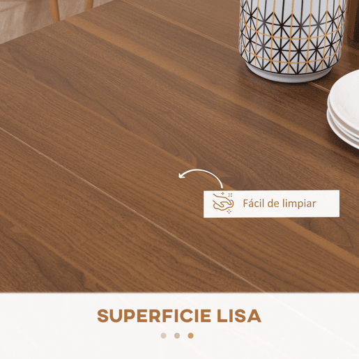 HOMCOM Mesa de Jantar Extensível para 4-6 Pessoas com Lateral Abatível Mesa Auxiliar Multifuncional para Escritório Cozinha Carga Máxima 60kg 180x85x75cm Marrom