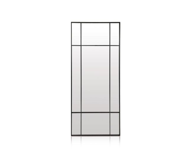 Espejo de pared con estructura metálica en negro 170x70 cm square negro 70 x 170 x 3,5 cm