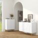 Aparador Melamina de Madera HOMCOM Aparador Melamina de Madera HOMCOM Blanco