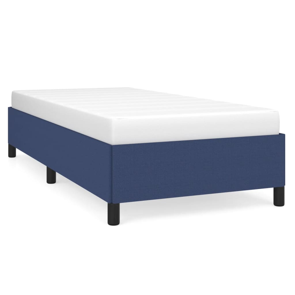 Estructura de cama de tela azul 90x200 cm