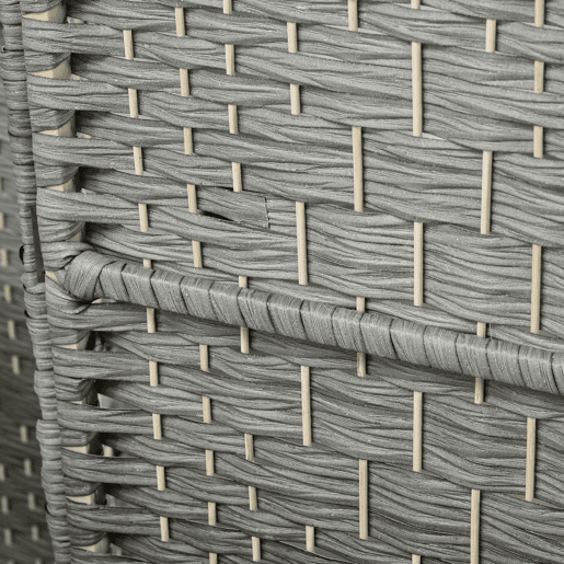 HOMCOM Biombo Dobrável de 6 Painéis Divisor de Ambientes 270x180 cm Ecrã de Privacidade de Polipropileno para Escritório Quarto Cinza Misto