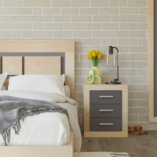 Quarto Kira 5C Cambria - Grafite 160 x 119 x 4 cm