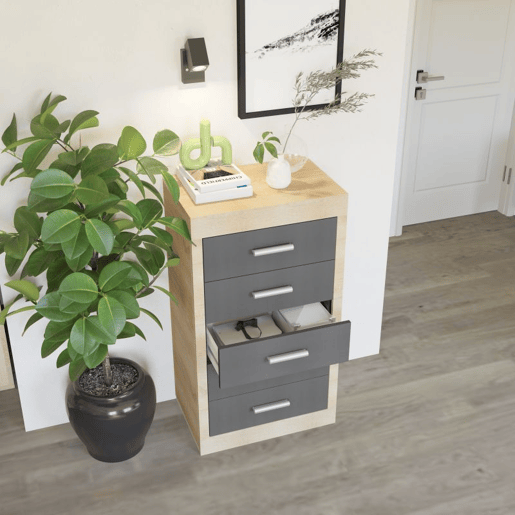 Quarto Kira 5C Cambria - Grafite 160 x 119 x 4 cm