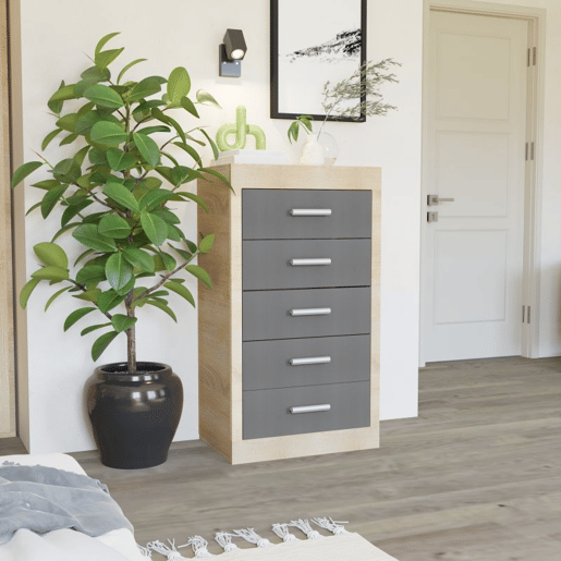 Quarto Kira 5C Cambria - Grafite 160 x 119 x 4 cm