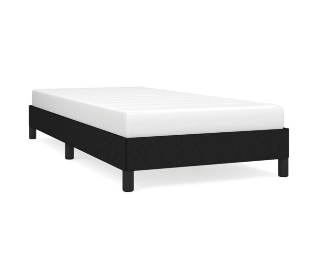 Estructura de cama de tela negro 90x190 cm