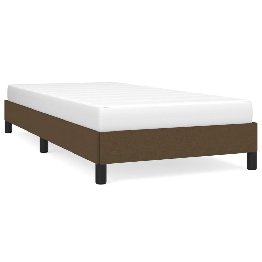 estructura de cama de tela marron 90x200 cm