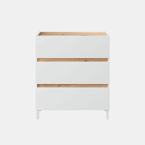 Cómoda Tempus Artik Branco (Branco mate) - Carvalho Nodi 79 x 90,5 x 41 cm