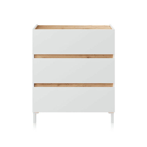 Cómoda Ezra Artik Branco (Branco mate) - Carvalho Nodi 79 x 90,5 x 41 cm