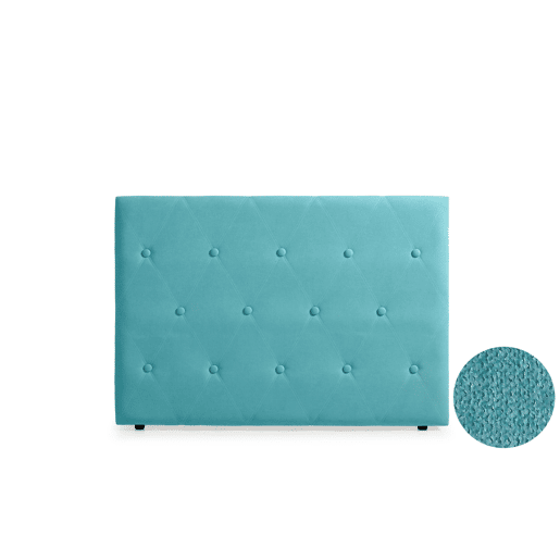 Cabeceira Estofada VENICE Aqualine 145x115x12 cm - TURQUESA - Moonia