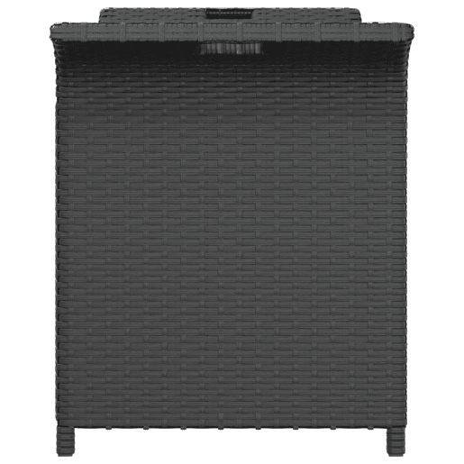 vidaXL Banco de jardim com almofadão 116x46x57 cm vime PE preto