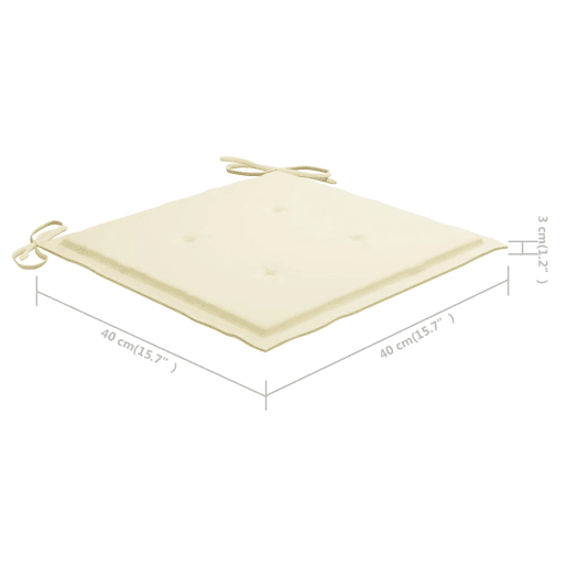 vidaXL Cadeiras de jardim dobráveis c almofadões 4 pcs teca maciça vidaXL Cadeiras de jardim dobráveis c almofadões 4 pcs teca maciça
