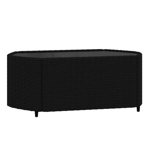 vidaXL 3 pcs conjunto lounge de jardim c almofadões vime PE preto vidaXL 3 pcs conjunto lounge de jardim c almofadões vime PE preto