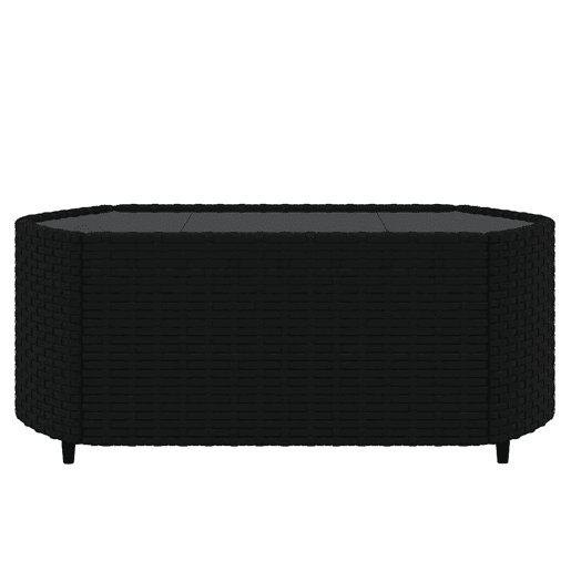 vidaXL 3 pcs conjunto lounge de jardim c almofadões vime PE preto vidaXL 3 pcs conjunto lounge de jardim c almofadões vime PE preto