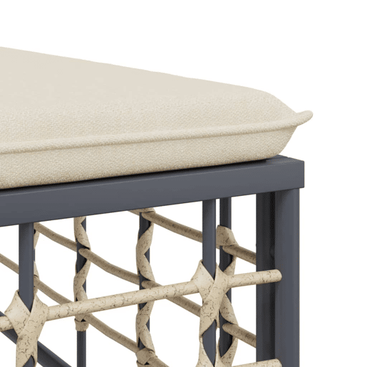 vidaXL 4 pcs conjunto lounge de jardim c almofadões vime PE antracite vidaXL 4 pcs conjunto lounge de jardim c almofadões vime PE antracite