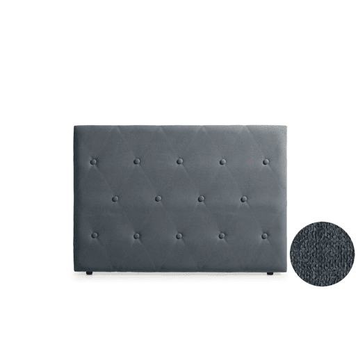 Cabeceira Estofada VENICE Aqualine 90x115x12 cm - Cinzento Claro - Moonia