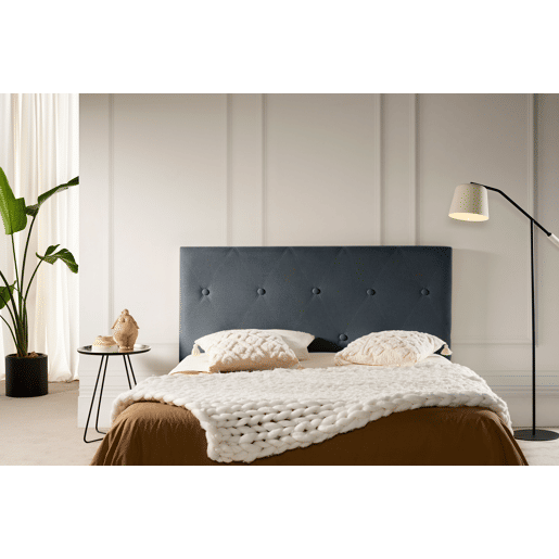 Cabeceira Estofada VENICE Aqualine 90x115x12 cm - Cinzento Claro - Moonia