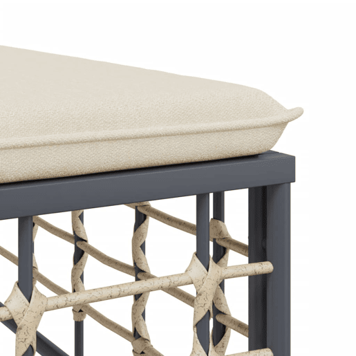 vidaXL 3 pcs conjunto lounge de jardim c almofadões vime PE antracite vidaXL 3 pcs conjunto lounge de jardim c almofadões vime PE antracite