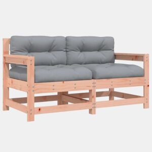 vidaXL Cadeiras de jardim c almofadões 2pcs madeira de douglas maciça