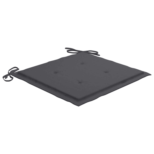 vidaXL Cadeiras de jardim dobráveis c almofadões 4 pcs teca maciça