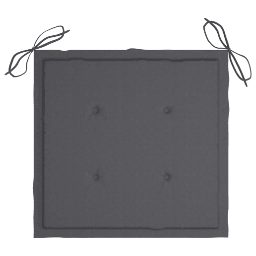 vidaXL Cadeiras de jardim dobráveis c almofadões 4 pcs teca maciça