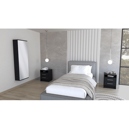 Base de quarto eter sapateira h54 + 2 mesas de cabeceira cama