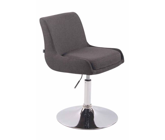 Butaca lounge club en tela gris oscuro 50x43x71 cm