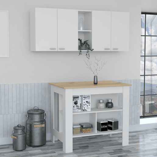 Conjunto de cozinha Cala, Conjunto mesa de cozinha 1DR 2S + armário superior 150 cozinha