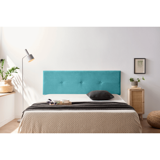 Cabeceira Estofada NAPOLI Aqualine 190x50x5 cm - TURQUESA - Moonia