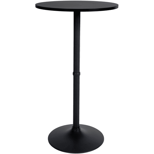 Mesa Alta de Bar con Tablero Redondo Madera Negronegro Ø 60 cm