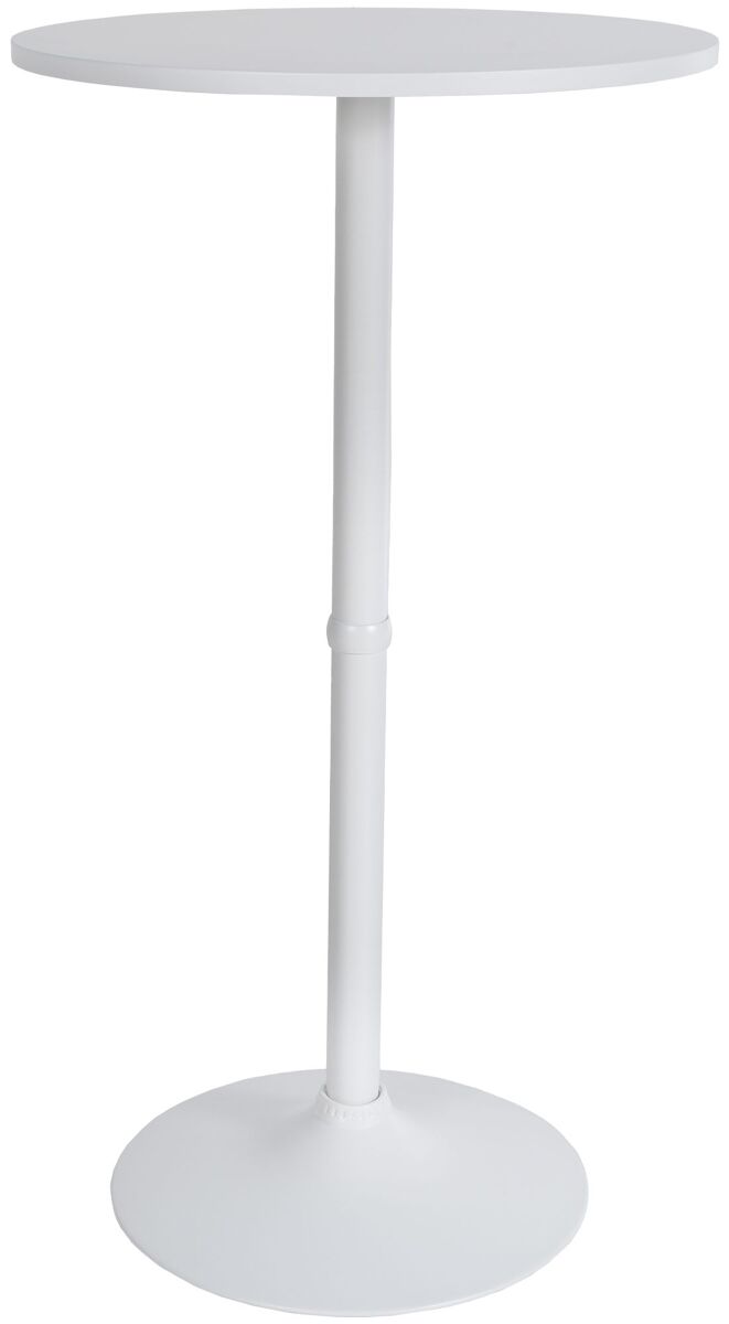 Mesa alta de bar con tablero redondo madera blanco/blanco ø 60 cm